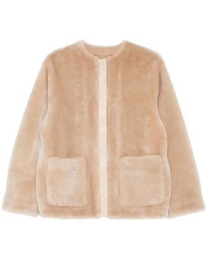 Agnona Jacke Mit Aufgesetzten Taschen - Natur