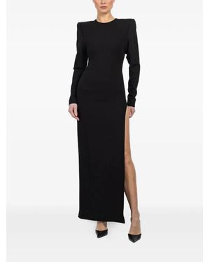 Wardrobe NYC Shoulder-Pad Maxi Dress - Black