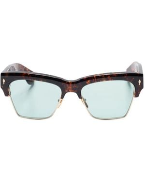 Jacques Marie Mage Bugsy Tortoiseshell Sunglasses - Brown
