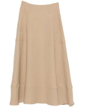Antonelli Concealed-Fastening Midi Skirt - Natural