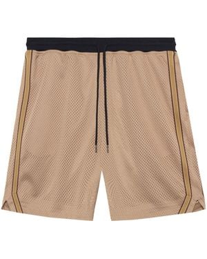 John Elliott Stripe-detail Mesh Shorts - Natural