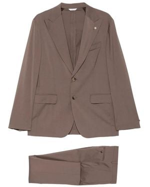 Manuel Ritz Single-Breasted Two-Piece Suit - Brown