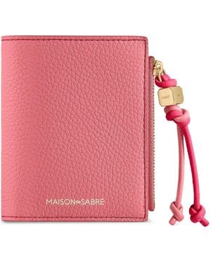 Maison De Sabre Leather Bifold Wallet - Pink