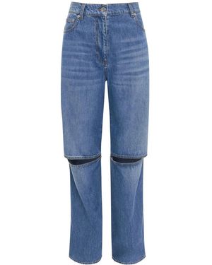 JW Anderson Jeans Dritti Con Dettaglio Cut-Out - Blu
