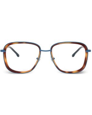 DIESEL Bril Met Geometrisch Montuur Met Schildpadschild Design - Bruin