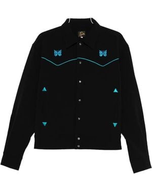 Needles Butterfly-appliqué Jacket - ブラック