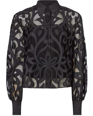 Temperley London Lois バルーンスリーブ シャツ - ブラック