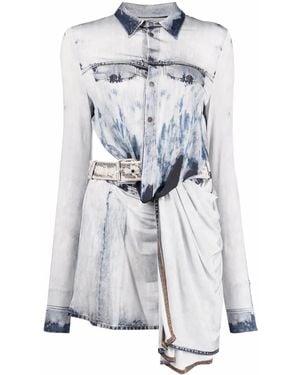 DIESEL D-Hanne Asymmetric Denim Dress - White