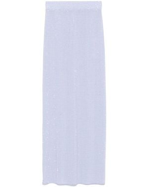 Alex Perry Crystal-Embellished Jersey Midi Skirt - White