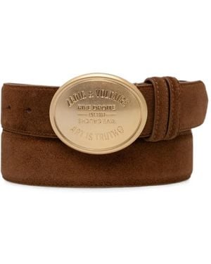 Zadig & Voltaire Colter Suede Belt - Brown