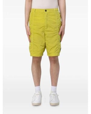 C.P. Company Button-Up Cargo Shorts - Yellow