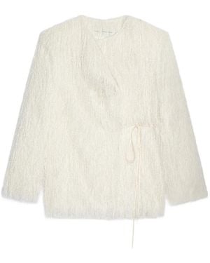 Dries Van Noten フリンジ ラップジャケット - ホワイト