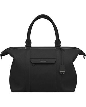 Maison De Sabre Large Leather Weekender Bag - Black