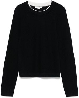 Vince Contrasting-Trim Jumper - Black