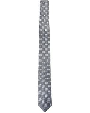 Brioni Corbata De Seda Con Estampado Geométrico - Blanco
