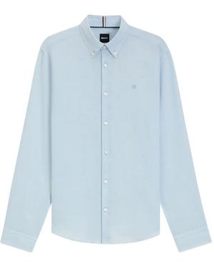 BOSS Button-Down Long-Sleeve Shirt - Blue