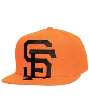 Mitchell & Ness Mlb San Francisco Giants Logo Snapback Cap - Orange