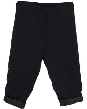 Yohji Yamamoto Broek Met Omgeslagen Pijpen - Blauw