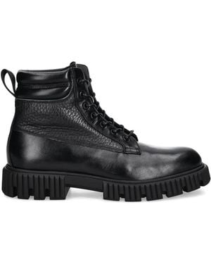 Baldinini Lather Lace-Up Boots - Black