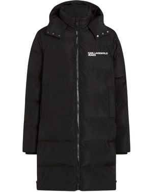 Karl Lagerfeld Piumino Con Cappuccio - Nero
