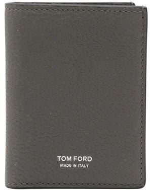 Tom Ford Grainy Leather Cardholder - Grey