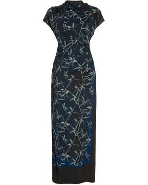 Proenza Schouler Vestido Anais Estampado - Azul