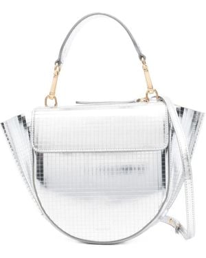 Wandler Hortensia Shopper Met Klep En Patroon - Wit