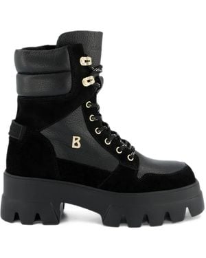 Bogner Panelled Lace-Up Boots - Black