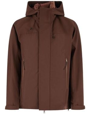 DUNO Hooded Zip-Up Jacket - Brown
