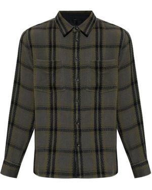 Rag & Bone Plaid Pocket Shirt - Green
