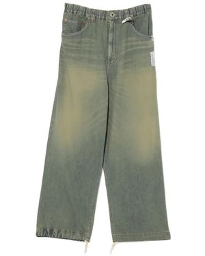 Maison Mihara Yasuhiro Logo-Patch Jeans - Green