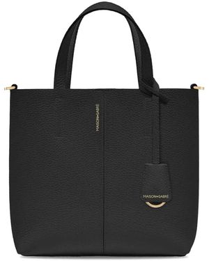 Maison De Sabre Small Leather Soft Tote Bag - Black