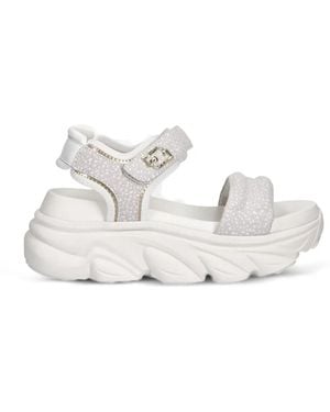 Liu Jo Chunky Suede Sandals - White