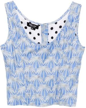 BLAKLACE Graphic-Print Tank Top - Blue