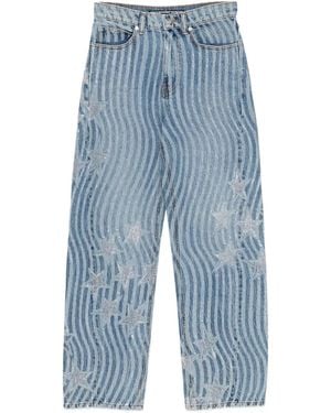 Alexander Wang Star-Embellished Jeans - Blue