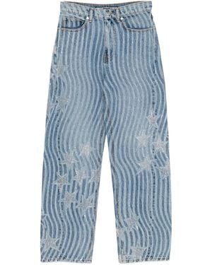 Alexander Wang Vaqueros con aplique de estrella - Azul