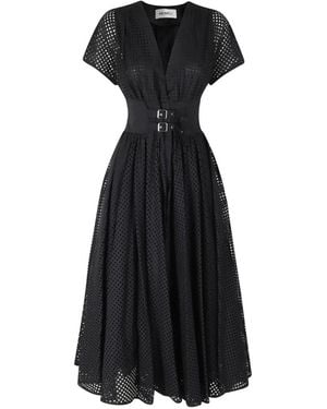 knee length dresses for ladies Broderie Anglaise Midi Dress