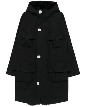 Simone Rocha Parka Con Capucha - Negro