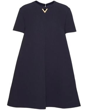 Valentino Garavani Structured Couture Minikleid - Blau