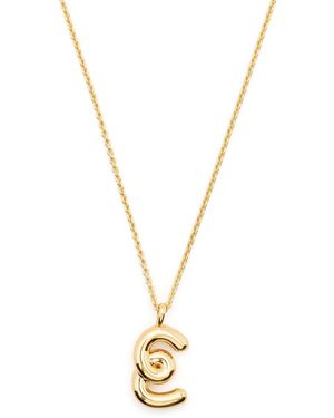 Missoma Curly Molten Initial Pendant Necklace - Metallic