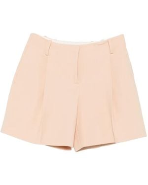 Ermanno Scervino Belt-Loop Pleated Shorts - Natural