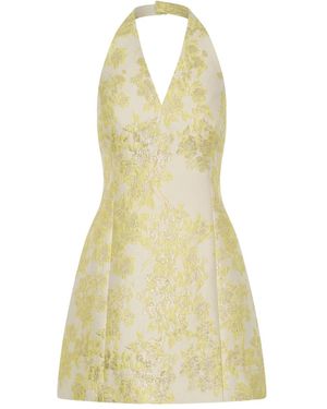 Anna Quan Floral Halterneck Dress - Yellow