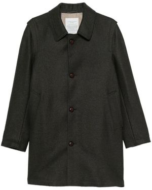 Lodenfrey Einreihiger Filzmantel - Schwarz