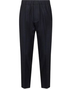 D4.0 Pantaloni Con Vita Elasticizzata - Blu