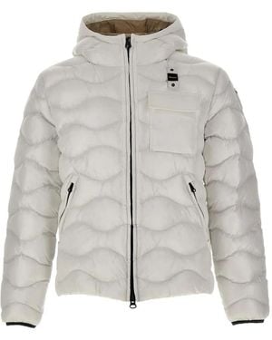 Blauer Wave-Quilted Down Jacket - Grey