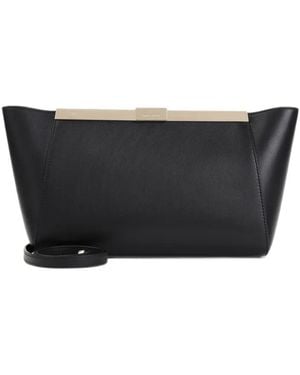 Giorgio Armani Bolso De Mano Con Logo Grabado - Negro