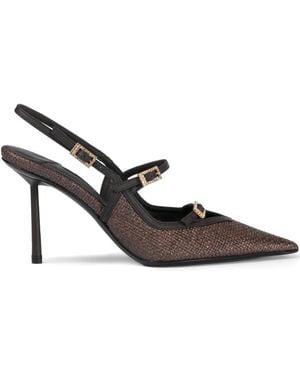 Le Silla 80Mm Morgana Slingback Court Shoes - Brown