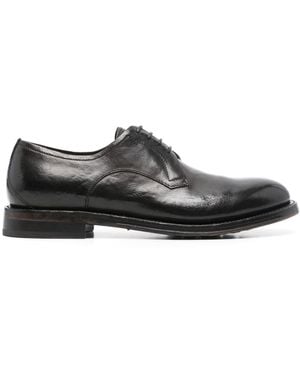 Silvano Sassetti Leather Oxford Shoes - Black