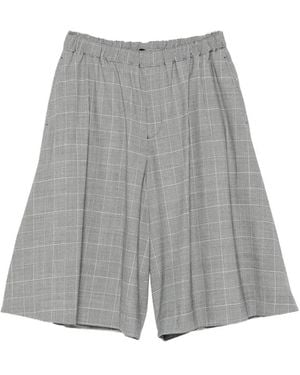 COMME DES GARÇON BLACK Prince Of Wales Check Cropped Shorts - Gray