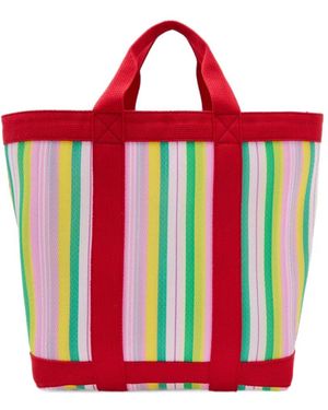 A.P.C. Borsa Tote Blueberry A Righe - Rosso